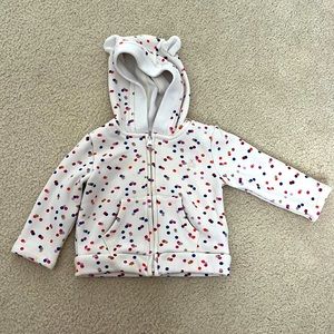 Baby Gap, Girls colorful dot hoodie, 6-12 months, gently used